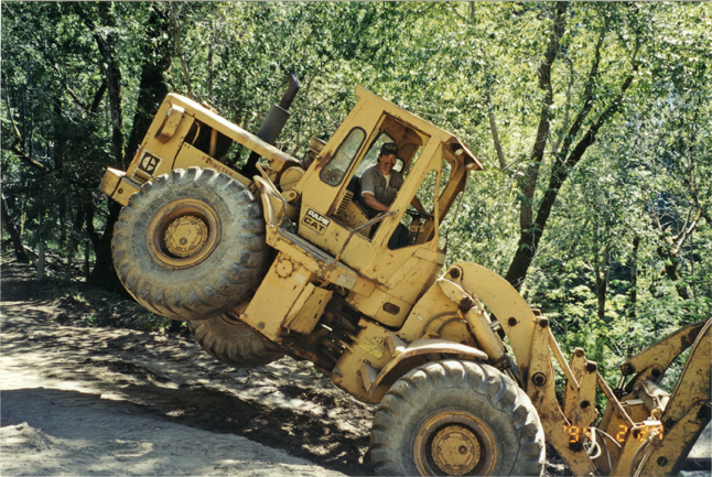 Jim setting a bridge