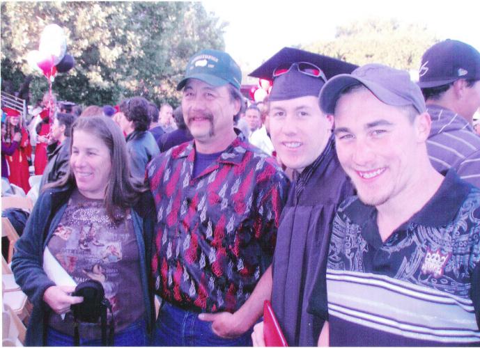 At Charles' graduation